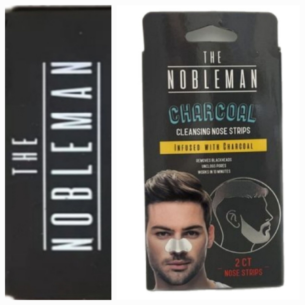 The Nobleman Charcoal Infused Cleansing Nose Strips 2pk.
